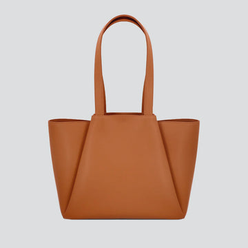 Midi Pyramid Leather Mini Shoulder Tote Bag