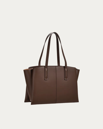 Large Leather Laptop Shoulder Tote Bag